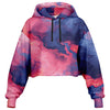 Quantum Tides Cropped Hoodie - Vaporwave Clothing - Aesthetic Clothing