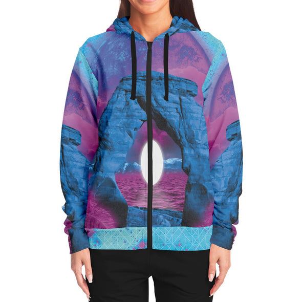 The Visitor Zip Hoodie - Vaporwave Clothing - Aesthetic Clothing