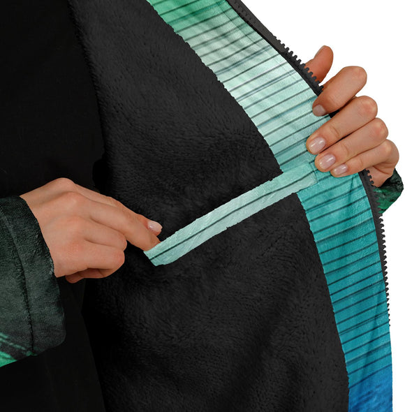 Emerald Canyon Zip Cloak - Vaporwave Clothing - Aesthetic Clothing