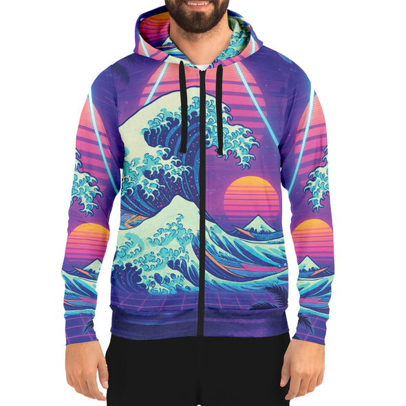Neonami Zip Hoodie - Vaporwave Clothing - Aesthetic Clothing