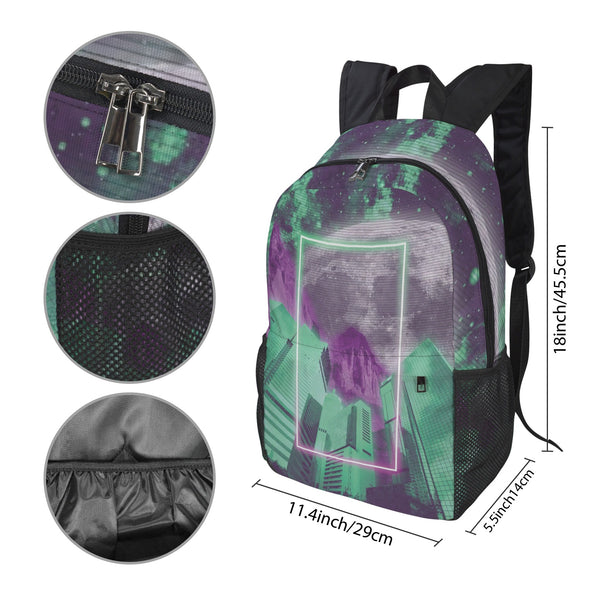 City of Radiance Backpack - Vaporwave Clothing - Aesthetic Clothing