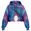 The Visitor Cropped Hoodie - Vaporwave Clothing - Aesthetic Clothing