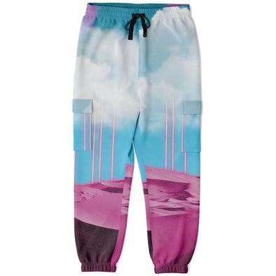 Electric Desert Cargo Joggers - Vaporwave Clothing - Aesthetic Clothing