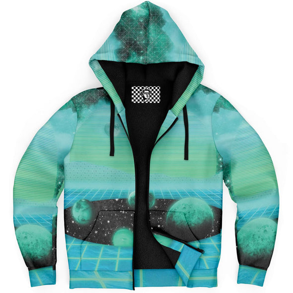 The Merge Sherpa Hoodie - Vaporwave Clothing - Aesthetic Clothing