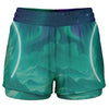 Astral Gateway Women's 2-in-1 Shorts - Vaporwave Clothing - Aesthetic Clothing
