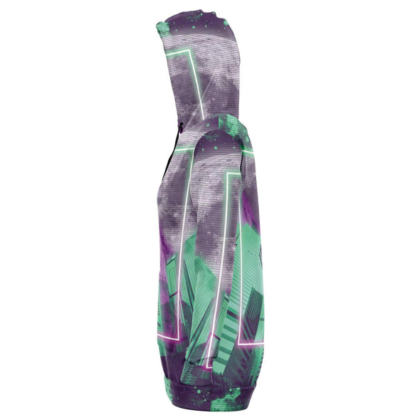 City of Radiance Hoodie Dress - Vaporwave Clothing - Aesthetic Clothing