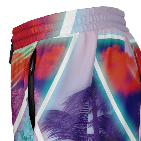 Dimensions Collide Men's 2-in-1 Shorts - Vaporwave Clothing - Aesthetic Clothing