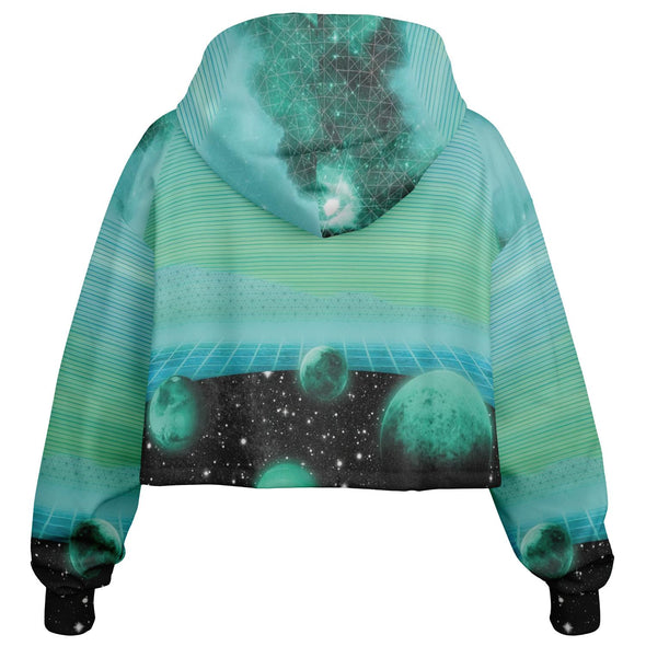The Merge Cropped Hoodie - Vaporwave Clothing - Aesthetic Clothing