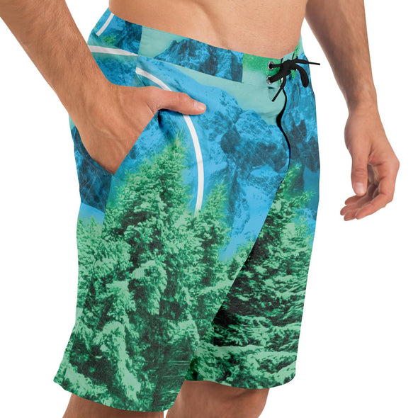 Minty Wonderland Board Shorts - Vaporwave Clothing - Aesthetic Clothing