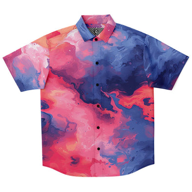 Quantum Tides Button Down Shirt - Vaporwave Clothing - Aesthetic Clothing
