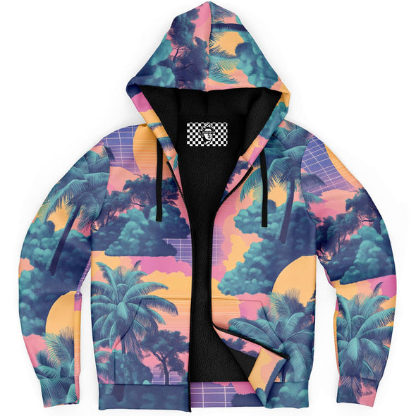 Canopy Sherpa Hoodie - Vaporwave Clothing - Aesthetic Clothing