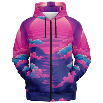 Duskwave Zip Hoodie - Vaporwave Clothing - Aesthetic Clothing