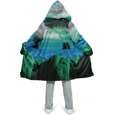 Emerald Canyon Zip Cloak - Vaporwave Clothing - Aesthetic Clothing