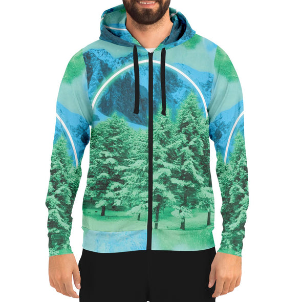 Minty Wonderland Zip Hoodie - Vaporwave Clothing - Aesthetic Clothing
