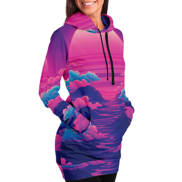 Duskwave Hoodie Dress - Vaporwave Clothing - Aesthetic Clothing