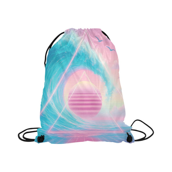 Grid Tide Drawstring Bag - Vaporwave Clothing - Aesthetic Clothing