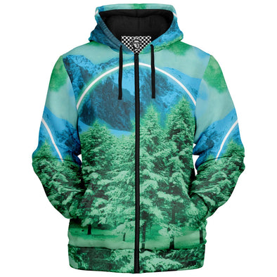 Minty Wonderland Sherpa Hoodie - Vaporwave Clothing - Aesthetic Clothing