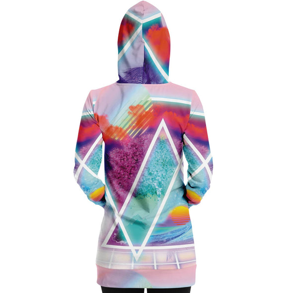 Dimensions Collide Hoodie Dress - Vaporwave Clothing - Aesthetic Clothing