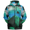 Emerald Canyon Zip Hoodie - Vaporwave Clothing - Aesthetic Clothing