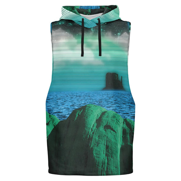 Emerald Canyon Tank Hoodie - Vaporwave Clothing - Aesthetic Clothing
