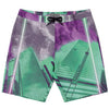 City of Radiance Board Shorts - Vaporwave Clothing - Aesthetic Clothing