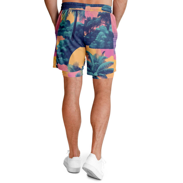 Canopy Men's 2-in-1 Shorts - Vaporwave Clothing - Aesthetic Clothing