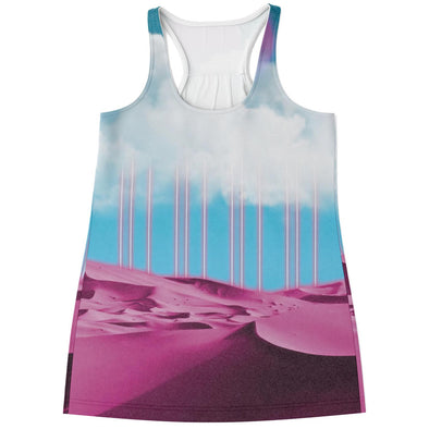 Electric Desert Racerback Tank Top - Vaporwave Clothing - Aesthetic Clothing