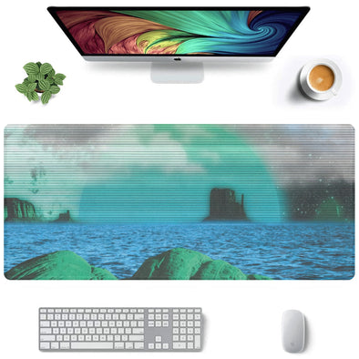 Emerald Canyon Desk Mat - Vaporwave Clothing - Aesthetic Clothing