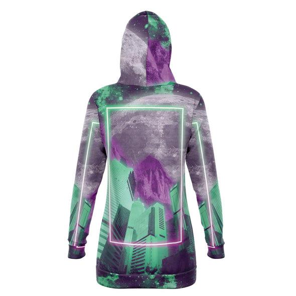 City of Radiance Hoodie Dress - Vaporwave Clothing - Aesthetic Clothing