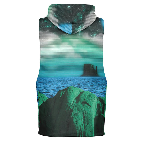 Emerald Canyon Tank Hoodie - Vaporwave Clothing - Aesthetic Clothing