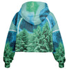 Minty Wonderland Cropped Hoodie - Vaporwave Clothing - Aesthetic Clothing
