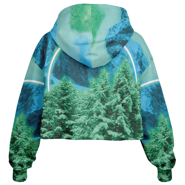 Minty Wonderland Cropped Hoodie - Vaporwave Clothing - Aesthetic Clothing