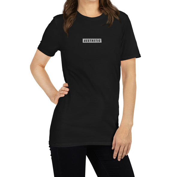 Aesthetic Box Logo (White) Embroidered Tee - Vaporwave Clothing - Aesthetic Clothing