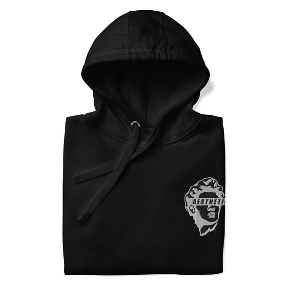 Aesthetic Logo (White) Embroidered Hoodie - Vaporwave Clothing - Aesthetic Clothing