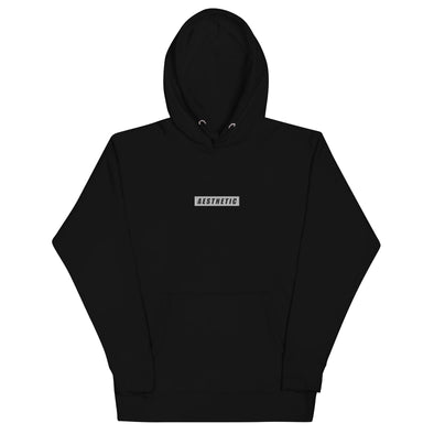 Aesthetic Box Logo (White) Embroidered Hoodie - Vaporwave Clothing - Aesthetic Clothing