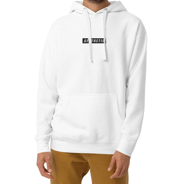 Aesthetic Box Logo (Black) Embroidered Hoodie - Vaporwave Clothing - Aesthetic Clothing